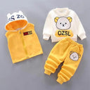 Cozy Fleece Hooded Set for Trendy Toddlers Winter Wear