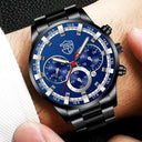 Sophisticated Stainless Steel Calendar Quartz Watch with Luminous Hands