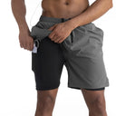 Summer 2024 Running Shorts Men 2 in 1 Quick Dry Gym Shorts