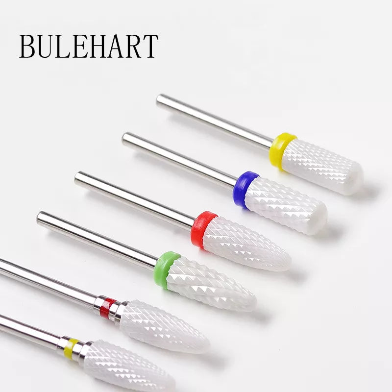 Ceramic Nail Drill Bits Fast Remove Nail Polish Cuticle Electric Manicure Milling Cutters Accessories Tool  ourlum.com   