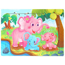 Wooden Cartoon Animal 3D Puzzle for Kids: Educational Toy for Children  ourlum.com 21-elephant  