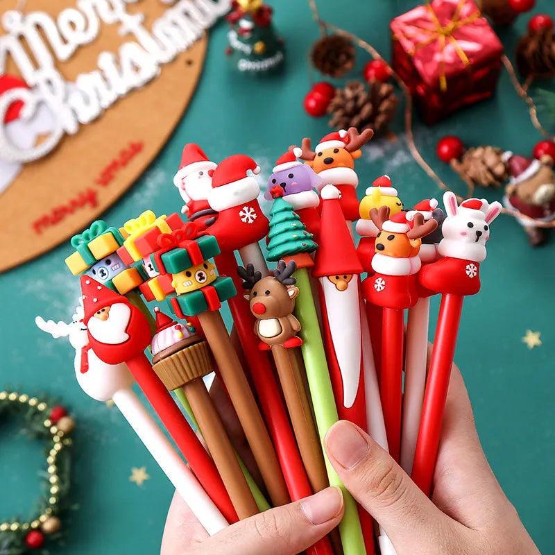 Kawaii Christmas Gel Pens Set - Festive Holiday Writing Supplies  ourlum.com   