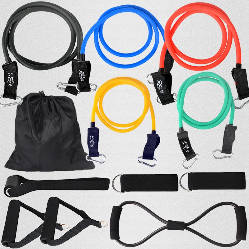 Versatile 12-Piece Resistance Bands Set for Home Fitness