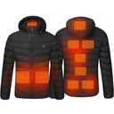 Men 9 Areas Heated Jacket USB Winter Electric Heating Coat