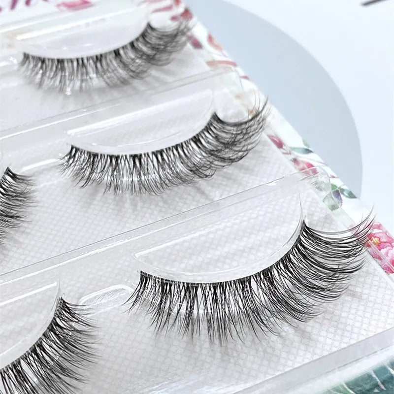 High-Quality Reusable Synthetic Mink Eyelashes - Bulk Pack for Natural Glam Look