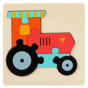 Wooden 3D Cartoon Animal Puzzle for Early Learning Fun  ourlum.com Tractor  