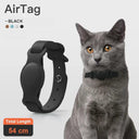 Leather Dog Cat Collar for Apple AirTag Tracker - Pet Anti-lost Accessory  ourlum.com AC38-black-M  