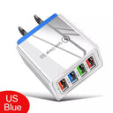 Multi-Device USB Charger with Quick Charge 3.0 for iPhone, Samsung, , Tablets - Fast Charging Solution  ourlum.com US Blue  