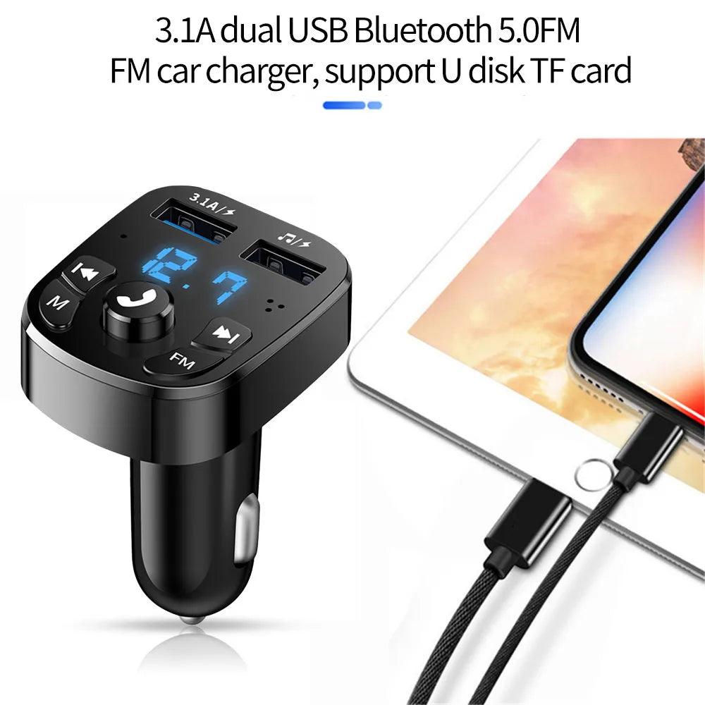 Bluetooth Car FM Transmitter Dual USB Charger Handsfree MP3 Player  ourlum.com   