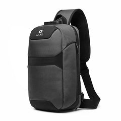 OZUKO Waterproof Chest Bag with USB Charging - Multifunctional Outdoor Backpack for Men