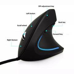 Ergonomic RGB Vertical Gaming Mouse: Precision Control & Comfort