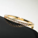 Elegant Geometric Brass CZ Women's Ring Stylish Wedding Band