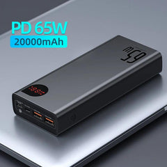 Baseus 65W Power Bank 20000mAh Portable Powerbank 22.5W 10000mAh QC 4.0 3.0 Fast Charging Charger Poverbank For iPhone 12 Xiaomi