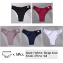 Brazilian Cotton T-Back Panties Cozy Low-Rise Underwear Set