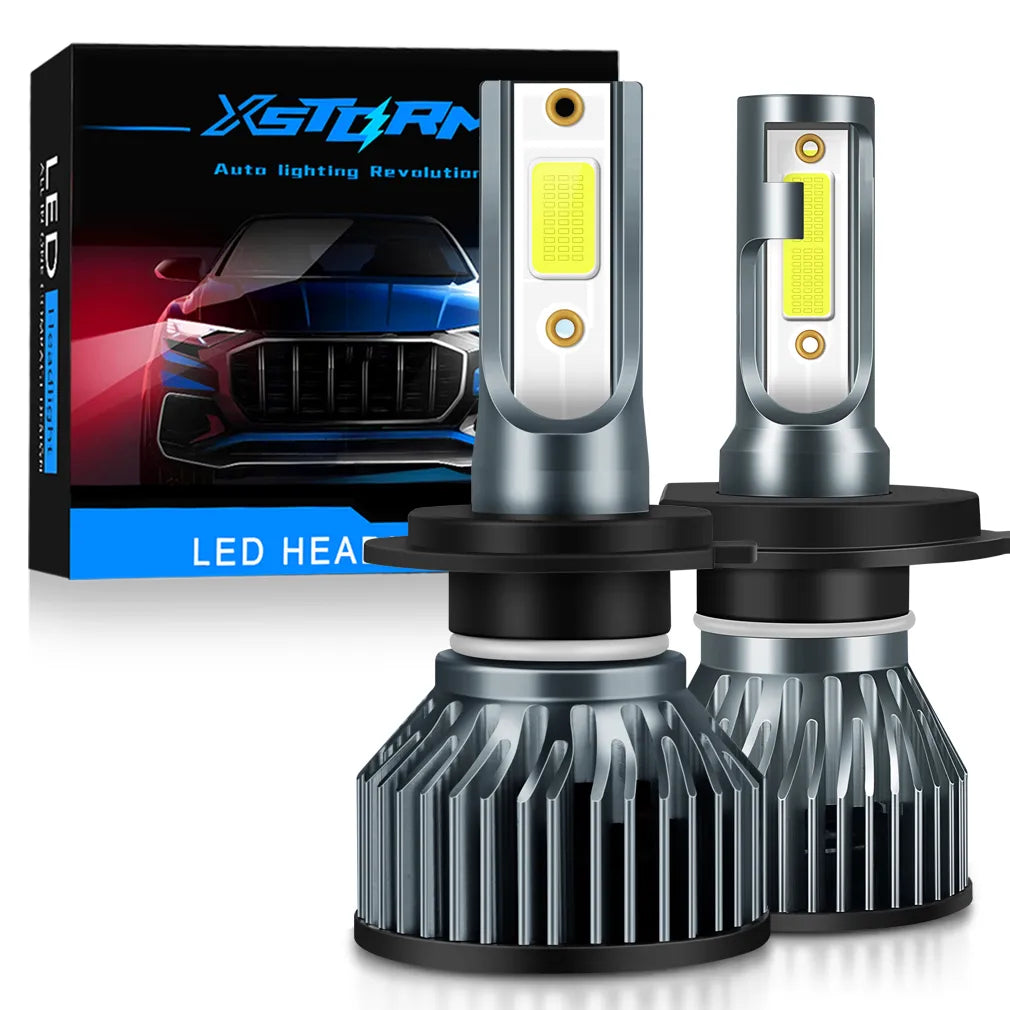 XSTORM Car Headlight LED Bulb: Super Bright Upgrade, Easy Installation, Waterproof Design  ourlum.com H1  