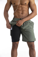 Summer 2024 Running Shorts Men 2 in 1 Quick Dry Gym Shorts