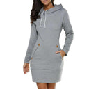 Women's Hooded Sweatshirt Dress Stylish Sports Skirt Outings