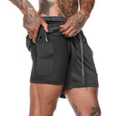 2025 Summer Running Shorts Men 2 in 1 Quick Dry Gym Shorts