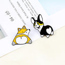 Cartoon Dog Enamel Pins Collection: Corgi&Bulldog Brooch Jewelry  ourlum.com   