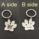 Personalized Stainless Steel Pet Photo Necklace and Keychain Combo Gift