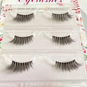 NEW 3D Mink Lashes Natural short Full Strip Lashes Transparent terrier Short Mink Lashes Style False Eyelashes  ourlum.com 3pairs C38  