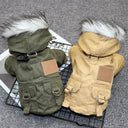 Winter Dog Jacket: Stylish Hoodie Coat for Small Medium Pets  ourlum.com   