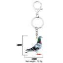 Acrylic Carrier Pigeon Keychains: Trendy Bird Bag Purse Charms for Women & Men  ourlum.com   