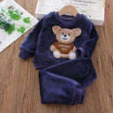 Cozy Winter Hooded Outerwear Set for Baby Boys and Girls  ourlum.com Navy 12M 