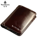 ManBang Leather Men's Wallet Stylish Short Purse Card Holder