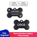 Engraved Personalized Pet ID Tags: Customizable Dog Collar Name Tag  ourlum black dog tag  