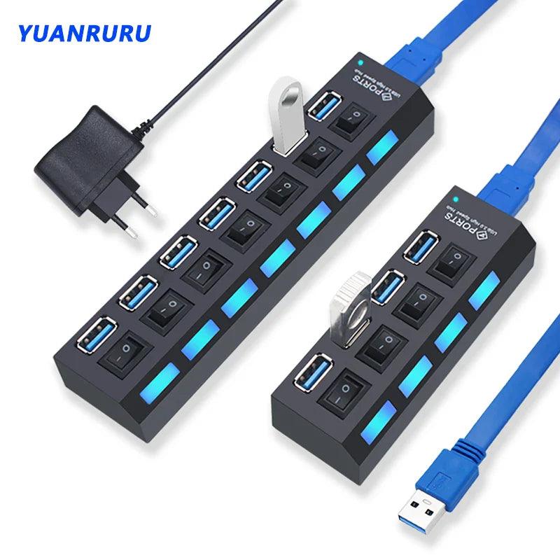 High-Speed USB Hub with Switch: Seamless Data Transfer Hub  ourlum.com   