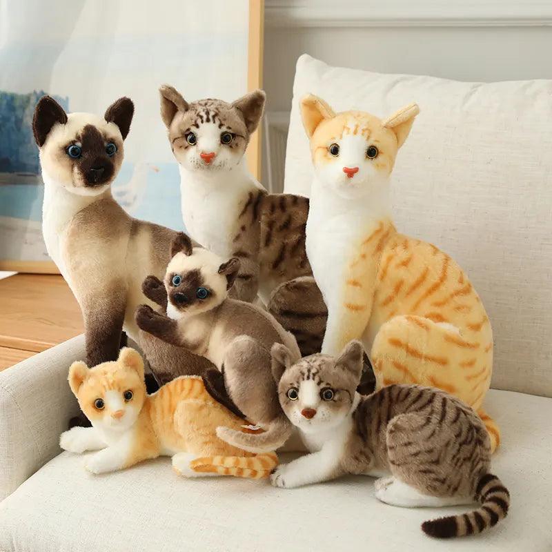 Siamese Cat Plush Toy: Lifelike Simulation Cute Doll Pet Home Decor Girls Gift  ourlum.com   