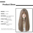 7JHHWIGS Light Brown Straight Wig Stylish Heat-Resistant