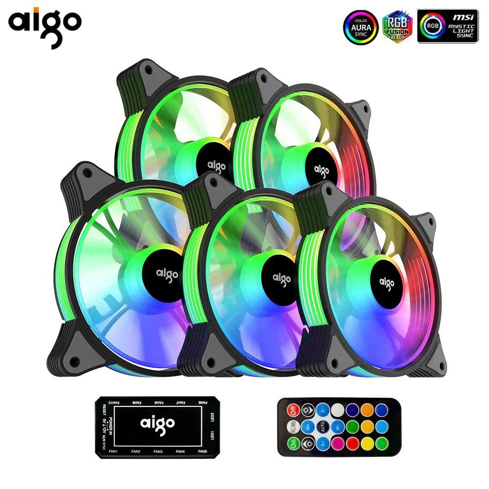 Aigo AR12 RGB PC Case Fan: Upgrade Cooling with Colorful Lights  ourlum.com   