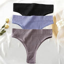 Cotton High-Waisted Thongs Seamless Comfort and Style Set