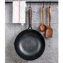 32cm Konco Non-Coated Cast Iron Wok Pan for Gas & Induction Cookers - Eco-Friendly Chinese Cookware