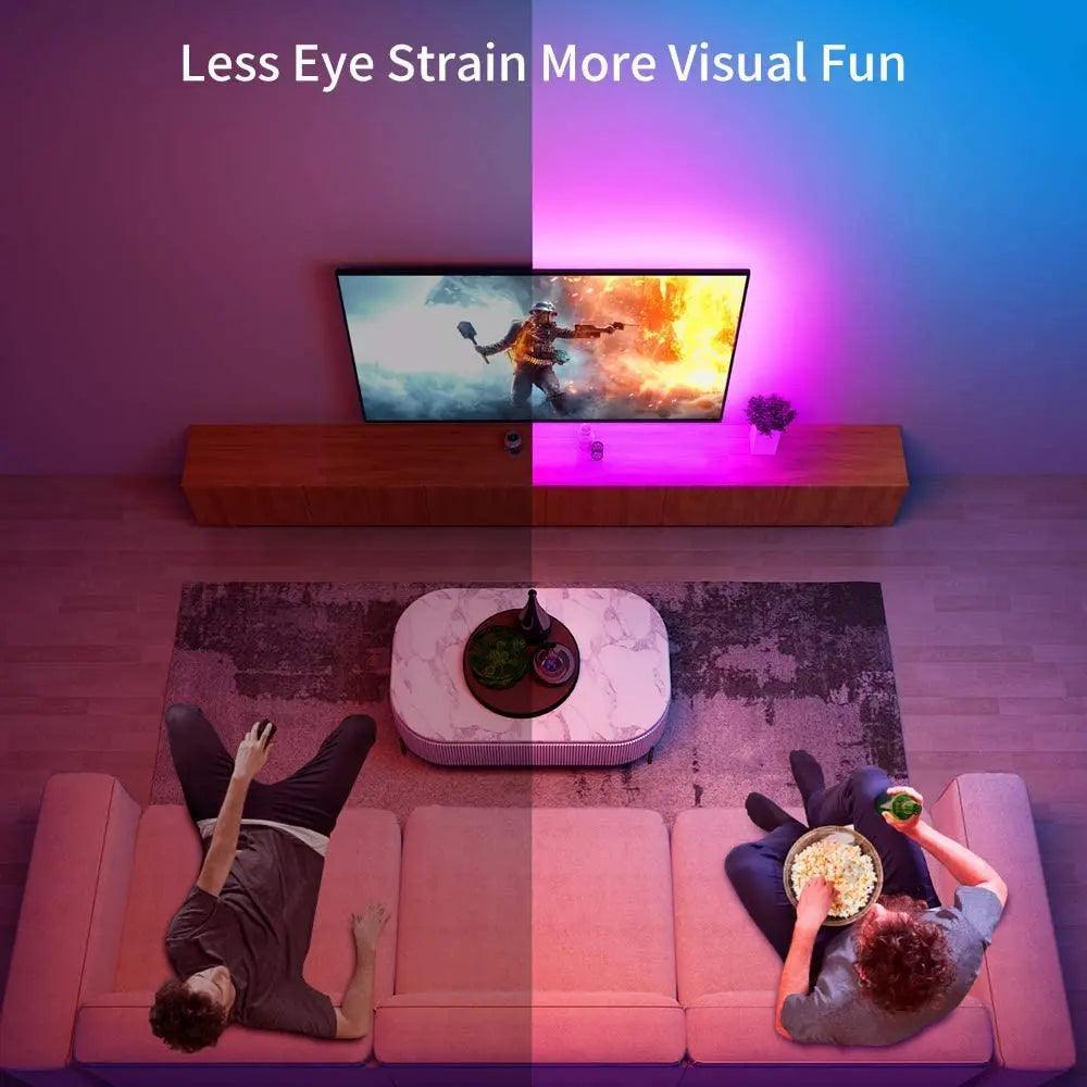 Smart RGB LED Strip Light with Bluetooth Control - USB Powered Flexible Tape for TV Backlight and Room Decor  ourlum.com   