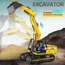 Motorized Excavator Building Kit for Kids Remote Control Fun