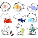 Stainless Steel Dolphin and Crab Cookie Cutter Set Eco Friendly