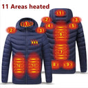 Men 9 Areas Heated Jacket USB Winter Electric Heating Coat