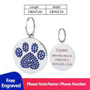 Engraved Personalized Pet ID Tags: Customizable Dog Collar Name Tag  ourlum blue dog tags  