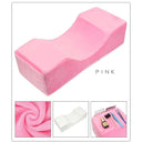 Plush Ergonomic Memory Foam Pillow for Eyelash Comfort