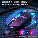 Wireless RGB Gaming Mouse: Quiet Bluetooth PC Gamer Mouse with Ergonomic Design  ourlum.com   