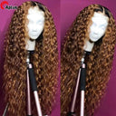 99j Burgundy Ombre Deep Wave Lace Front Wig Human Hair