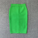 Rayon Bandage Pencil Skirt Elegant Celebrity Party Wear