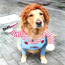 Funny Dog Halloween Costume with Knife Set for Pet Cosplay Party  ourlum.com   