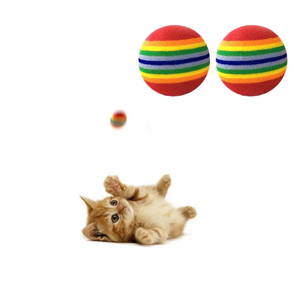 Colorful Interactive Cat Toy Ball for Chewing and Scratching  ourlum.com   