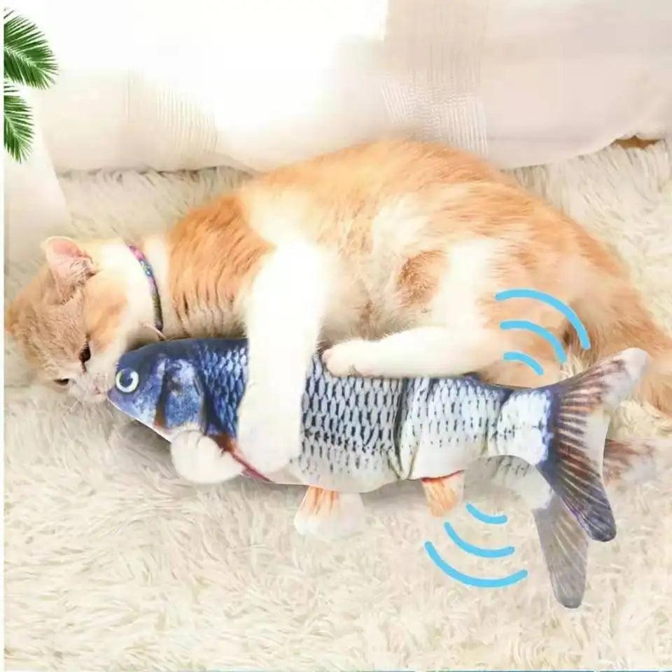 Electric Floppy Fish Cat Toy: Interactive, Realistic, USB Charger, Catnip Scent  ourlum.com   