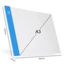 Diamond Painting Light Pad for Art and Crafts: Portable Tracing Board with Adjustable LED Light  ourlum.com A3 Blue  