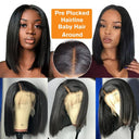 Brazilian Remy Human Hair Lace Front Short Bob Wig Stylish